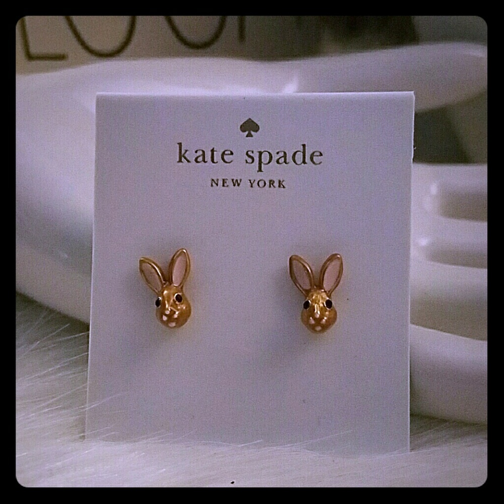 Kate spade dessert muse bunny earrings